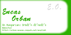 eneas orban business card